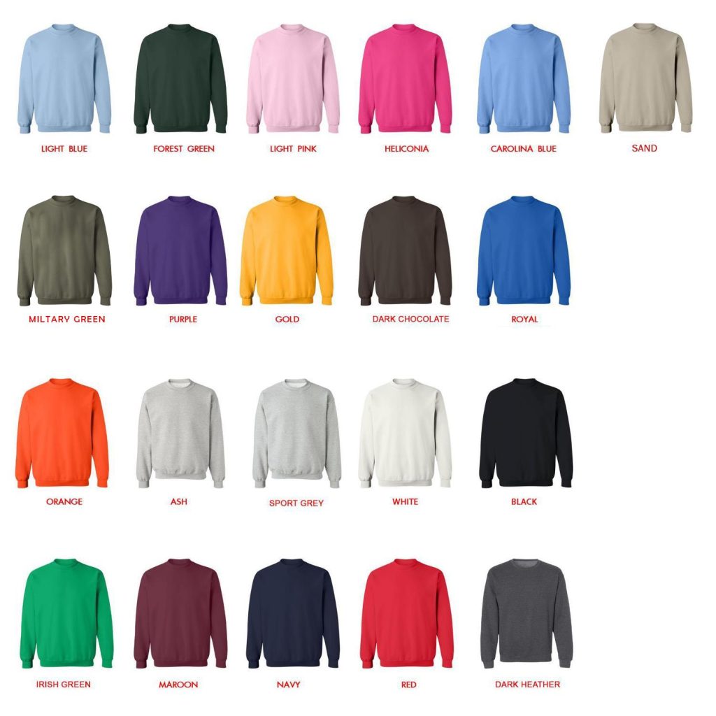 sweatshirt color chart - Metallica Band Store