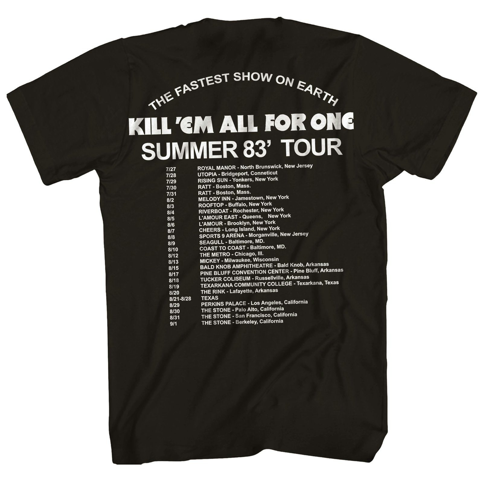 ekF5FHzOMetallica Kill Em All Tour Back - Metallica Band Store